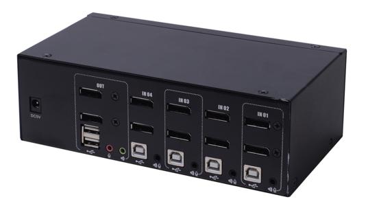 AS-42DPA (4?ports Display Port?KVM?switch, Dual-monitor)