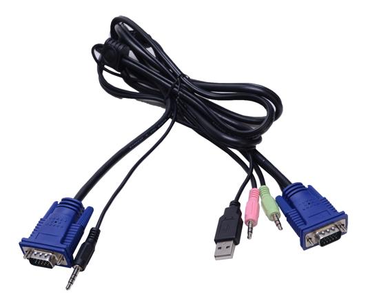 AS-41UA (Metal-Housing Desktop VGA/USB KVM Switch, 4ports)