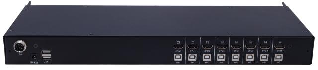 AS-7108HLD (Dual-Rail, 17” HDMI LCD KVM Switch in 8 Ports)